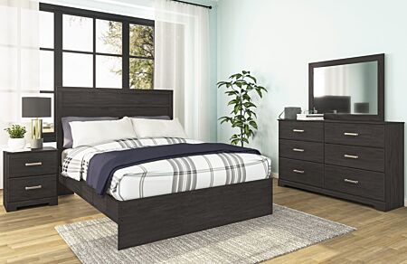 6 Pc. Belachime Black Bedroom Set