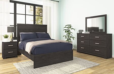 6 Pc. Belachime Black Full Bed Set