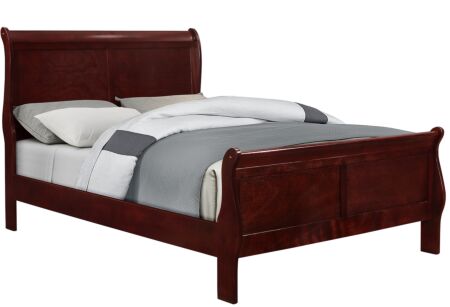 Louis Philip Bedroom Low FB Cherry Sleigh Set T/F