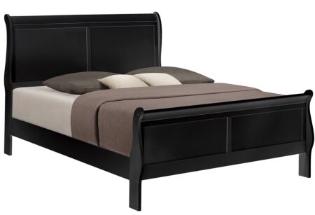 Lacy Black Queen Bed