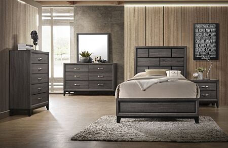 Akerson Grey Twin Bedroom Set - 6 Pc.