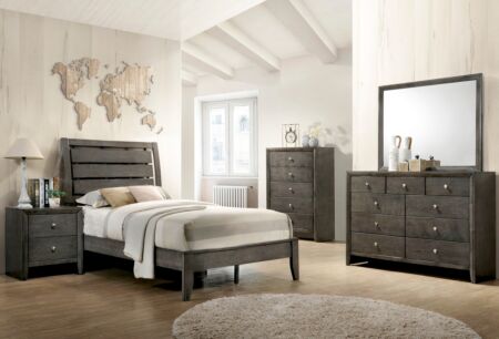 6 Pc. Evan Grey Full Bed Set