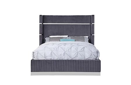 Aspen Grey Platform Queen Bed