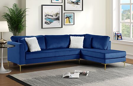 2 Pc. Catalina Blue Sectional Set