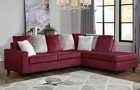 2 Pc. Cindy Red Sectional Set