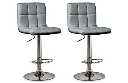 2 Bellatier Gray Adjustable stools