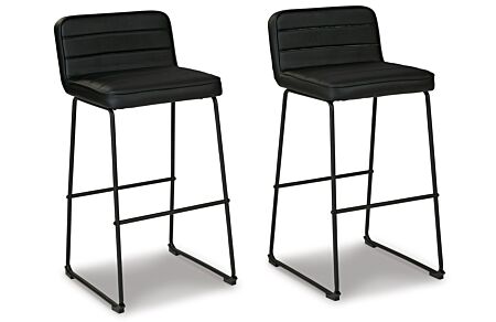 2 Nerison Black Bar stools