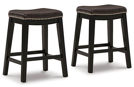 2 Lemante Brown Counter stools