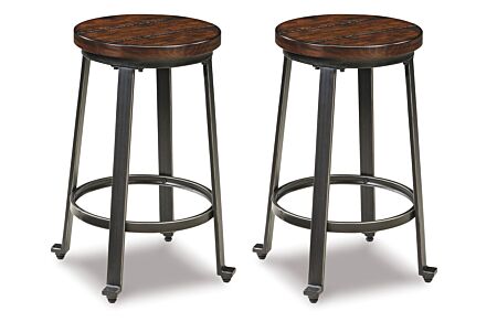 2 Challiman Brown Pub stools