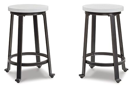 2 Challiman White Pub stools
