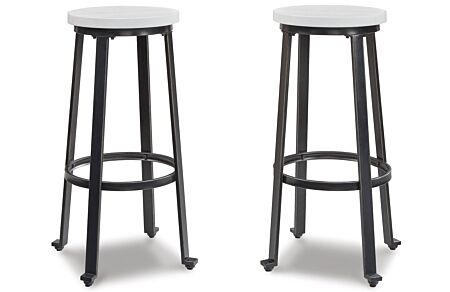 2 Challiman White Bar stools