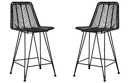 2 Angentree Black Pub stools
