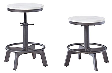 2 Torjin White Counter stools