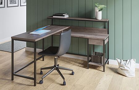 Arlenbry L-Desk with Storage