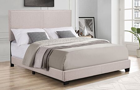 Beige Linen Full Bed (HH515)
