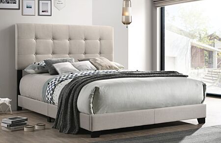 Beige Linen Full Bed (HH906)
