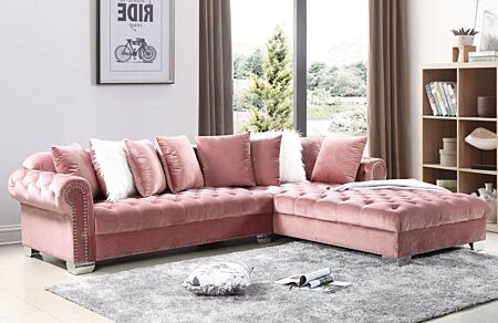 2 Pc. London Pink Sectional Set