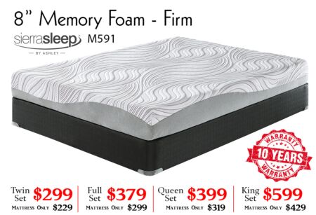 8" Memory Foam Mattress Set