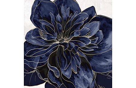 Blue Flower 2 Tempered Glass Wall Art - Picture