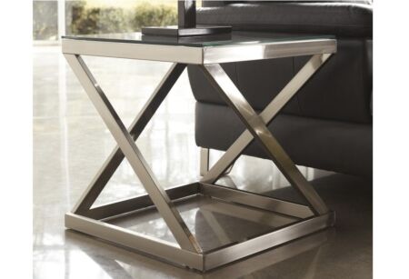 Coylin Glass Square End Table