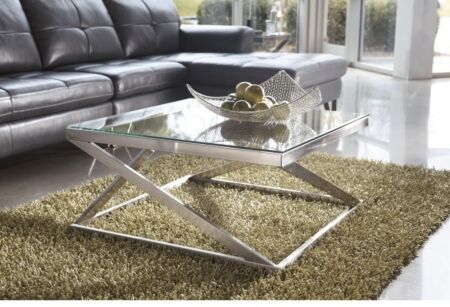 Coylin Glass Square Coffee Table