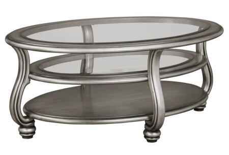 Coralayne Silver Glass Coffee Table