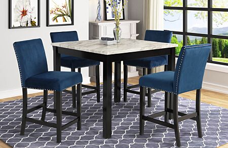 Lennon Blue Pub - Counter Height Dining Set