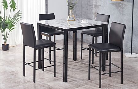 Aiden White Pub - Counter Height Dining Set