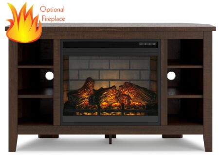 Camiburg Corner TV Stand - Optional Fireplace
