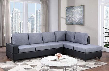 2 Pc. Wow Grey Sectional Set