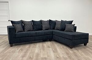 Hollywood Black Sectional Set - 2 Pc.