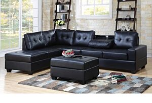 Heights Black Sectional Set - 3 Pc.