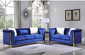 Fara Blue Sofa & Loveseat Set - 2 Pc.
