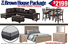 17 Pc. Brown Sectional House Package  - $2199