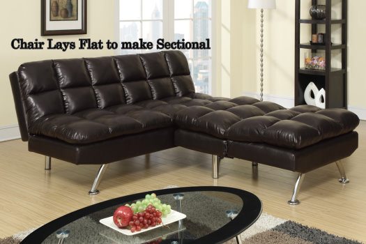 Chair Lays Flat to Make Sectional
